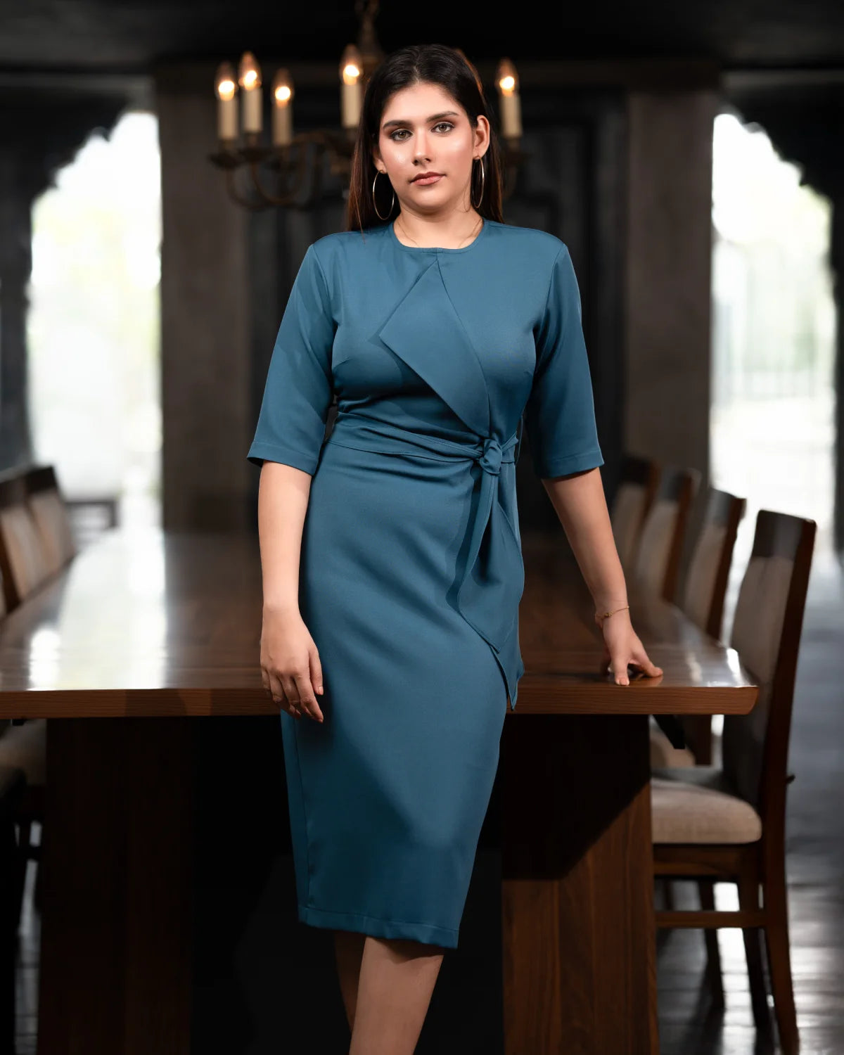 Belted Midi Dress