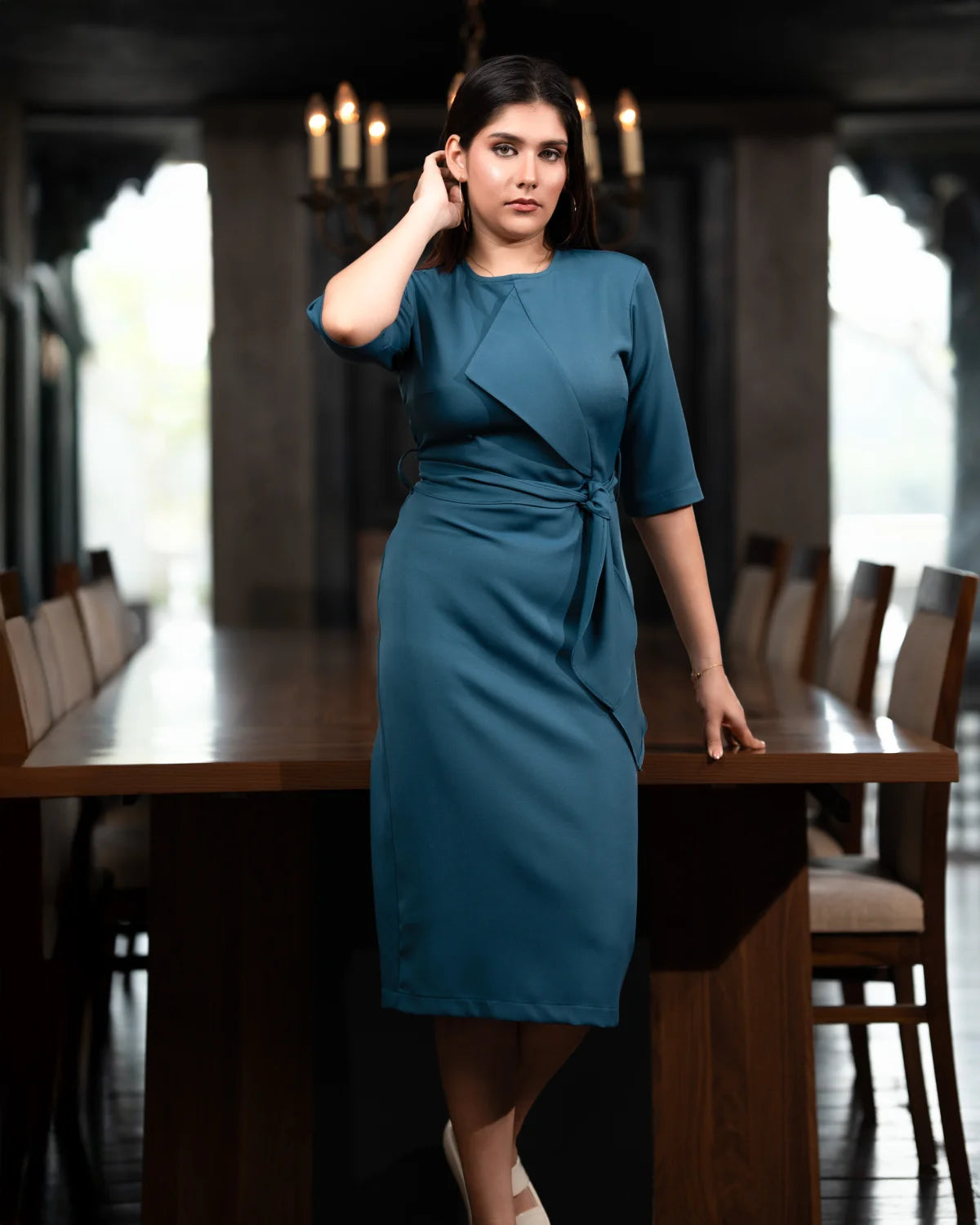Belted Midi Dress