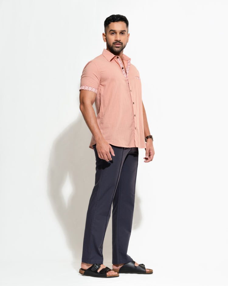 Contrast Short Sleeve Shirt
