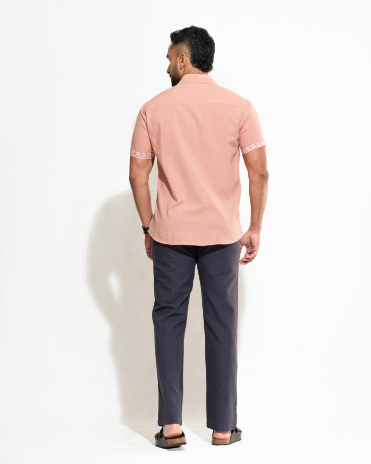 Contrast Short Sleeve Shirt