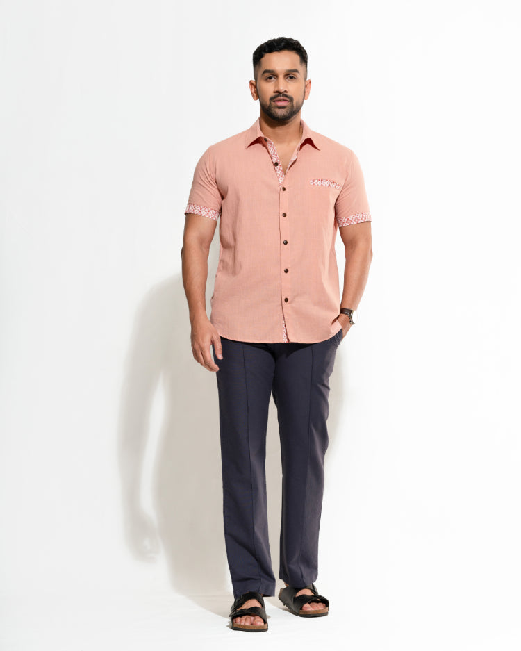 Contrast Short Sleeve Shirt