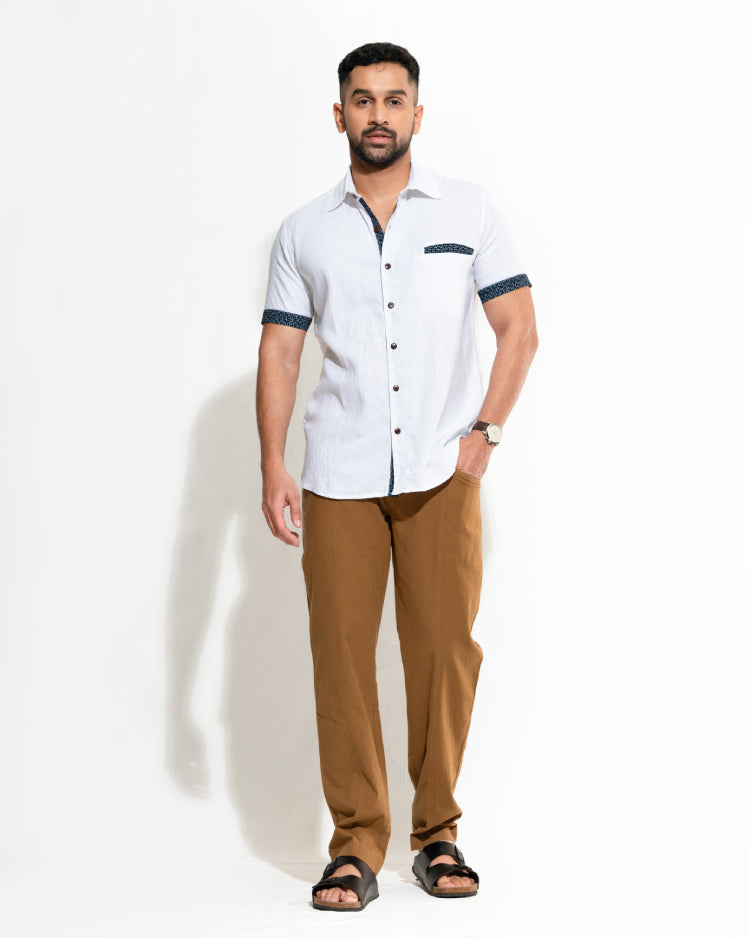 Contrast Short Sleeve Shirt