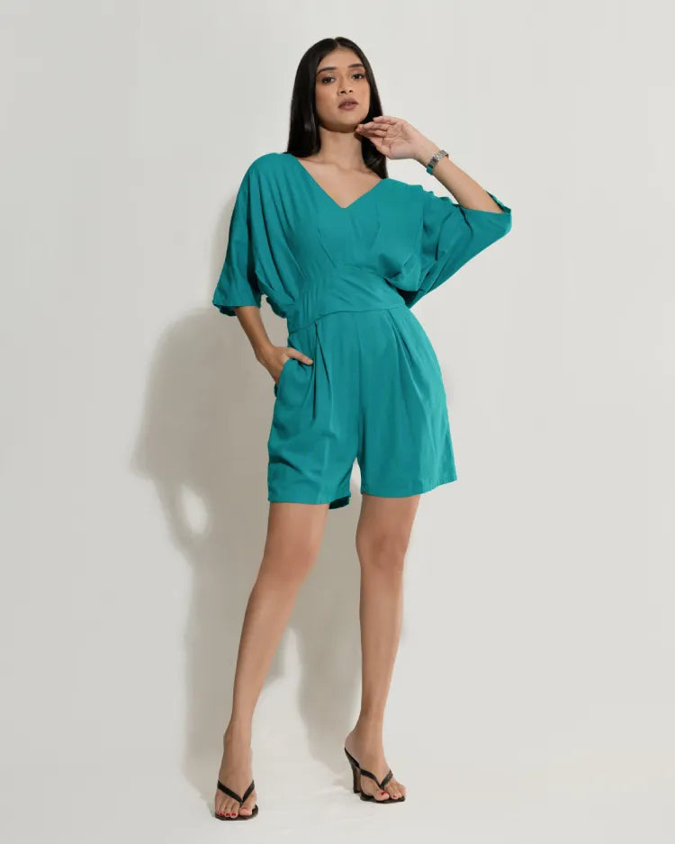 Batwing Sleeve Romper