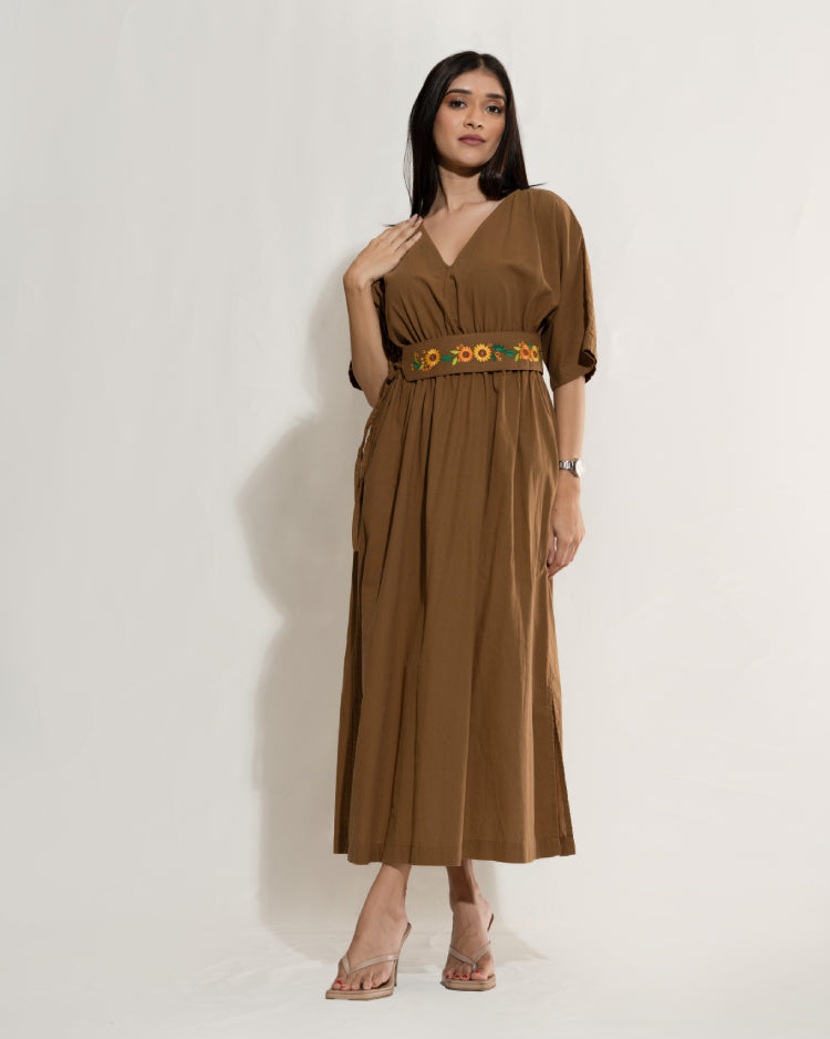 Embroidered Kimono Dress