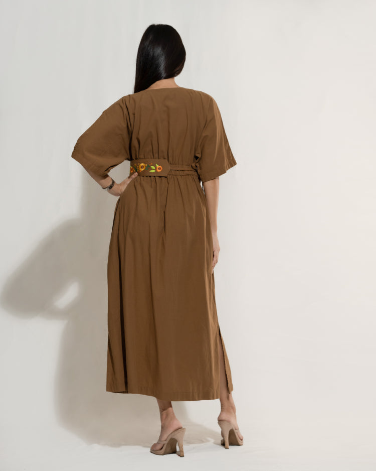 Embroidered Kimono Dress