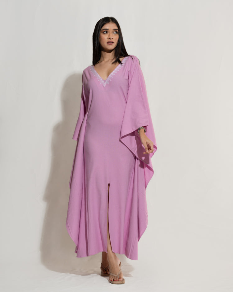 Embroidered Kaftan Dress