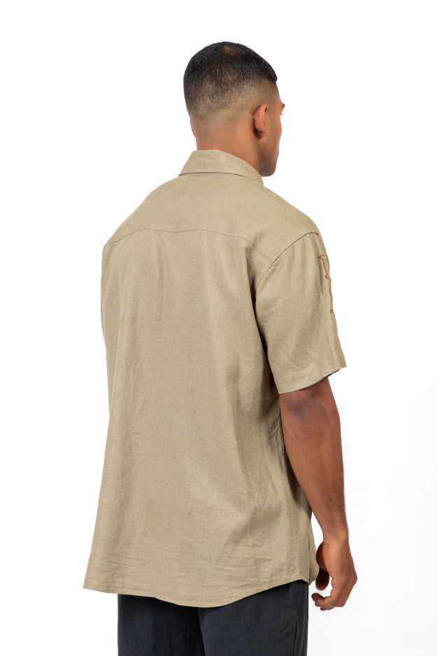 Short Sleeve Embroidered Shirt