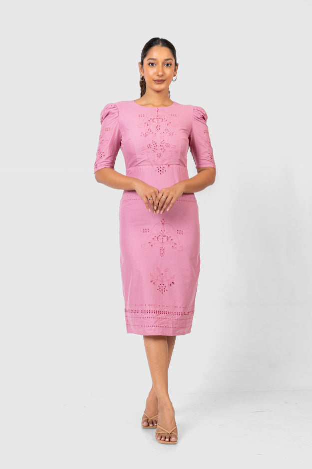 Round Neck Pencil Dress