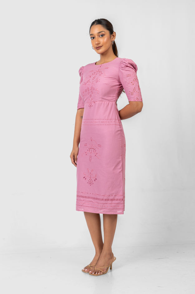 Round Neck Pencil Dress